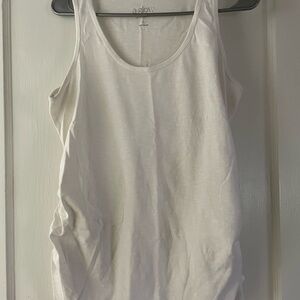 A•GLOW White Maternity Tank Top